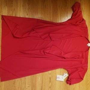Lularoe Red Shirley-Medium NWT